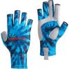 imageBASSDASH ALTIMATE Fishing Gloves Sun Protection Fingerless Hunting UPF 50 Mens Womens UV GlovesBlue Camo