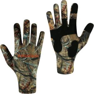 imageBASSDASH Mens Camo Hunting Gloves UPF 50 Lightweight Touchscreen Gloves for Warm Weather Fishing Hiking Outdoor ActivitiesMicrofiber palm  Autumn Forest
