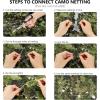 imageBASSDASH Camo Netting Camouflage Mesh Water Resistant for Hunting Blind PartyWoodland Camo II