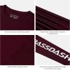 imageBASSDASH Fishing T Shirts for Men UV Sun Protection UPF 50 Long Sleeve Tee TShirtBurgundyWhite Logo