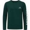 imageBASSDASH Fishing T Shirts for Men UV Sun Protection UPF 50 Long Sleeve Tee TShirtDark GreenWhite Logo