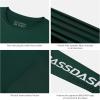 imageBASSDASH Fishing T Shirts for Men UV Sun Protection UPF 50 Long Sleeve Tee TShirtDark GreenWhite Logo