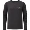imageBASSDASH Fishing T Shirts for Men UV Sun Protection UPF 50 Long Sleeve Tee TShirtDark GreyGrey Logo