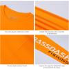 imageBASSDASH Fishing T Shirts for Men UV Sun Protection UPF 50 Long Sleeve Tee TShirtOrangeWhite Logo