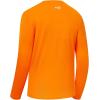 imageBASSDASH Fishing T Shirts for Men UV Sun Protection UPF 50 Long Sleeve Tee TShirtOrangeWhite Logo