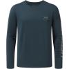 imageBASSDASH Fishing T Shirts for Men UV Sun Protection UPF 50 Long Sleeve Tee TShirtSlate BlueGrey Logo