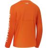 imageBASSDASH Fishing T Shirts for Men UV Sun Protection UPF 50 Long Sleeve Tee TShirtTangerineWhite Logo
