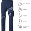 imageBASSDASH Mens Fishing Cargo Pants Water Resistant Quick Dry Lightweight UPF 50 for Outdoor Hiking Elastic Waist Pants FP05MDark Blue