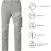 imageBASSDASH Mens Fishing Cargo Pants Water Resistant Quick Dry Lightweight UPF 50 for Outdoor Hiking Elastic Waist Pants FP05MLight Grey