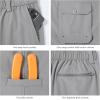 imageBASSDASH Mens Fishing Cargo Pants Water Resistant Quick Dry Lightweight UPF 50 for Outdoor Hiking Elastic Waist Pants FP05MLight Grey
