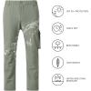 imageBASSDASH Mens Fishing Cargo Pants Water Resistant Quick Dry Lightweight UPF 50 for Outdoor Hiking Elastic Waist Pants FP05MSage Green