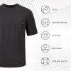 imageBASSDASH Mens UPF 50 Performance Short Sleeve Pocket TShirt UV Sun Protection Fishing Hiking Kayaking Sports ShirtsDark GreyGrey Logo