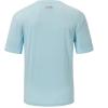 imageBASSDASH Mens UPF 50 Performance Short Sleeve Pocket TShirt UV Sun Protection Fishing Hiking Kayaking Sports ShirtsPowder BlueGrey Logo
