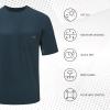 imageBASSDASH Mens UPF 50 Performance Short Sleeve Pocket TShirt UV Sun Protection Fishing Hiking Kayaking Sports ShirtsSlate BlueGrey Logo