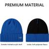 imageBASSDASH Winter Beanie Hats with Fleece Lining Thick Warm for Men Women Stretchy Fit Unisex Cuffed Knit HatBright Blue