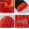 imageBASSDASH Winter Beanie Hats with Fleece Lining Thick Warm for Men Women Stretchy Fit Unisex Cuffed Knit HatOrange