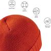 imageBASSDASH Winter Beanie Hats with Fleece Lining Thick Warm for Men Women Stretchy Fit Unisex Cuffed Knit HatOrange