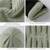 imageBASSDASH Winter Beanie Hats with Fleece Lining Thick Warm for Men Women Stretchy Fit Unisex Cuffed Knit HatPea Green