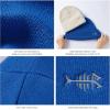 imageBASSDASH Winter Stretchy Knit Beanie Hats Soft Warm for Men Women Lightweight Stylish Unisex Cuffed BeaniesBright Blue
