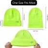 imageBASSDASH Winter Stretchy Knit Beanie Hats Soft Warm for Men Women Lightweight Stylish Unisex Cuffed BeaniesElectric Lime