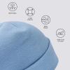 imageBASSDASH Winter Stretchy Knit Beanie Hats Soft Warm for Men Women Lightweight Stylish Unisex Cuffed BeaniesLight Blue