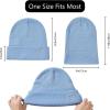imageBASSDASH Winter Stretchy Knit Beanie Hats Soft Warm for Men Women Lightweight Stylish Unisex Cuffed BeaniesLight Blue