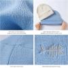 imageBASSDASH Winter Stretchy Knit Beanie Hats Soft Warm for Men Women Lightweight Stylish Unisex Cuffed BeaniesLight Blue