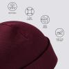 imageBASSDASH Winter Stretchy Knit Beanie Hats Soft Warm for Men Women Lightweight Stylish Unisex Cuffed BeaniesMaroon