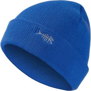 imageBASSDASH Winter Stretchy Knit Beanie Hats Soft Warm for Men Women Lightweight Stylish Unisex Cuffed BeaniesBright Blue