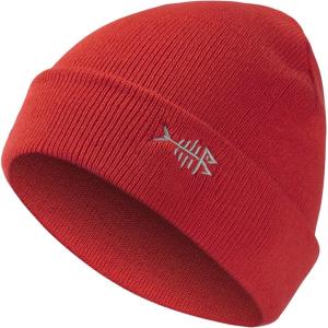 imageBASSDASH Winter Stretchy Knit Beanie Hats Soft Warm for Men Women Lightweight Stylish Unisex Cuffed BeaniesTomato Red