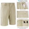 imageBASSDASH 105 Mens Fishing Cargo Shorts Quick Dry UPF 50 Water Resistant FP01MLight Khaki