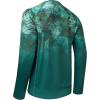 imageBASSDASH FS14M Mens Camo Gradient Performance Long Sleeve Fishing Shirt UPF50Green Scales Gradient