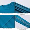 imageBASSDASH Fishing T Shirts for Men UV Sun Protection UPF 50 Long Sleeve Tee TShirtEmerald BlueGrey Logo