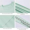 imageBASSDASH Fishing T Shirts for Men UV Sun Protection UPF 50 Long Sleeve Tee TShirtPastel TealGrey Logo