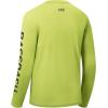 imageBASSDASH Fishing T Shirts for Men UV Sun Protection UPF 50 Long Sleeve Tee TShirtPear GreenDark Grey Logo