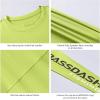 imageBASSDASH Fishing T Shirts for Men UV Sun Protection UPF 50 Long Sleeve Tee TShirtPear GreenDark Grey Logo