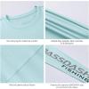 imageBASSDASH Fishing T Shirts for Men UV Sun Protection UPF 50 Long Sleeve Tee TShirtPowder BlueGrey Logo