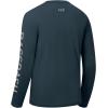 imageBASSDASH Fishing T Shirts for Men UV Sun Protection UPF 50 Long Sleeve Tee TShirtStone BlueGrey Logo