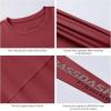 imageBASSDASH Fishing T Shirts for Men UV Sun Protection UPF 50 Long Sleeve Tee TShirtWashed RedGrey Logo