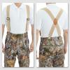imageBASSDASH Mens 2 Wide XBack Adjustable Elastic Suspenders with Heavy Duty Metal Clips