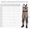 imageBASSDASH Mens Breathable Chest and Waist Convertible Waders for Fishing Hunting Stocking Foot and Boot Foot Waders