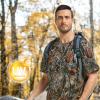 imageBASSDASH Mens Camo Shirt UPF 50 WrinkleFree Breathable Short Sleeve UV Protection TShirt for Hunting Hiking SR02MAutumn Forest