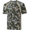 imageBASSDASH Mens Camo Shirt UPF 50 WrinkleFree Breathable Short Sleeve UV Protection TShirt for Hunting Hiking SR02MGreen Vegetation Camo
