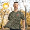 imageBASSDASH Mens Camo Shirt UPF 50 WrinkleFree Breathable Short Sleeve UV Protection TShirt for Hunting Hiking SR02MMossy Wood