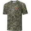 imageBASSDASH Mens Camo Shirt UPF 50 WrinkleFree Breathable Short Sleeve UV Protection TShirt for Hunting Hiking SR02MMossy Wood