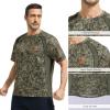 imageBASSDASH Mens Camo Shirt UPF 50 WrinkleFree Breathable Short Sleeve UV Protection TShirt for Hunting Hiking SR02MMossy Wood