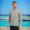 imageBASSDASH Mens UPF 50 Graphic Fishing Hoodie Shirts UV Sun Protection Long Sleeve Moisture Wicking Performance FS48MAsh GreyRainbow Trout