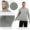 imageBASSDASH Mens UPF 50 Graphic Fishing Hoodie Shirts UV Sun Protection Long Sleeve Moisture Wicking Performance FS48MAsh GreyRainbow Trout