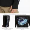 imageBASSDASH Mens UPF 50 Graphic Fishing Hoodie Shirts UV Sun Protection Long Sleeve Moisture Wicking Performance FS48MBlackBlue Marlin