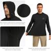 imageBASSDASH Mens UPF 50 Graphic Fishing Hoodie Shirts UV Sun Protection Long Sleeve Moisture Wicking Performance FS48MBlackBlue Marlin